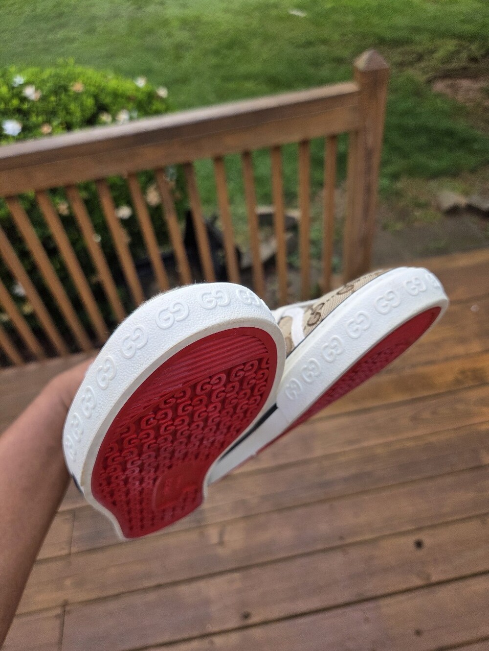 GUCCI 1977 Canvas Sneaker (Men's Size 8/Fits Like a US Size 9) - Worn Once - Picture 14 of 16